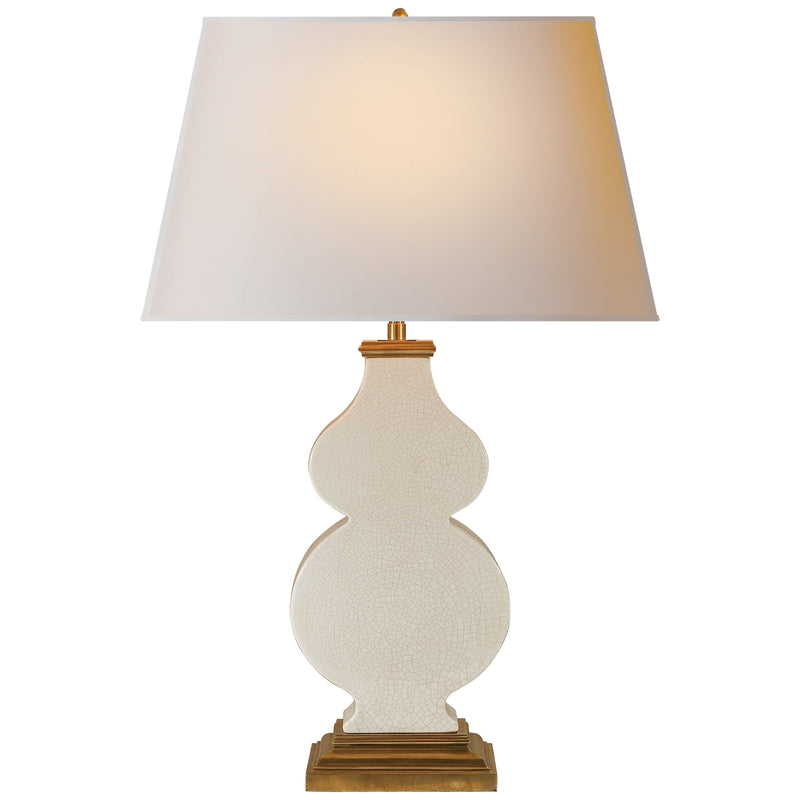 Visual Comfort Signature AH 3063TS-NP One Light Table Lamp, Tea Stain Crackle