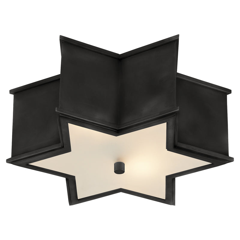 Visual Comfort Signature AH 4016GM-FG Two Light Flush Mount, Gun Metal