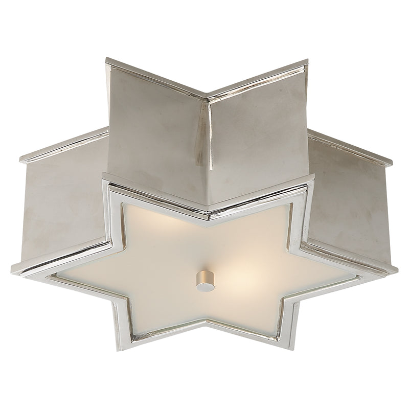 Visual Comfort Signature AH 4016PN-FG Two Light Flush Mount, Polished Nickel