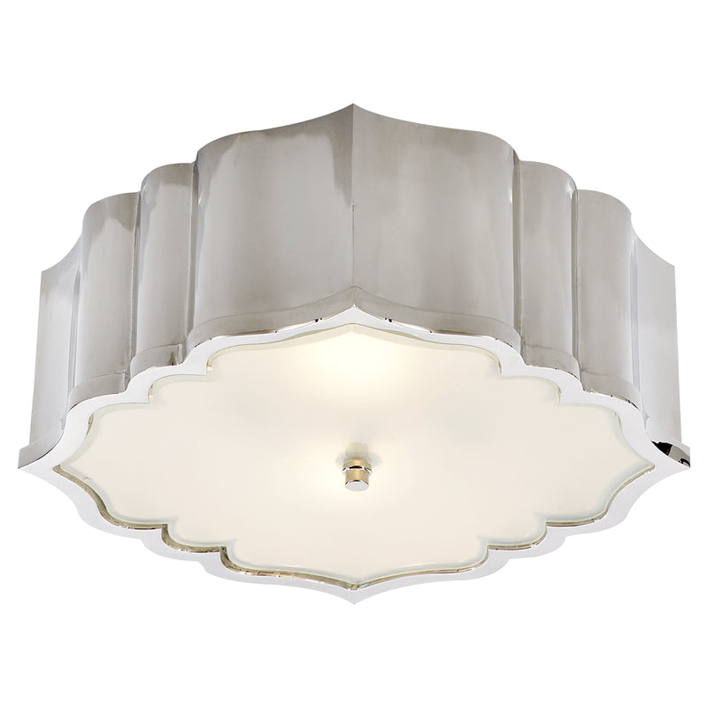 Visual Comfort Signature AH 4025PN-FG Three Light Flush Mount, Polished Nickel