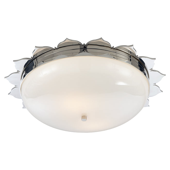 Visual Comfort Signature AH 4030PN-WG Two Light Flush Mount, Polished Nickel