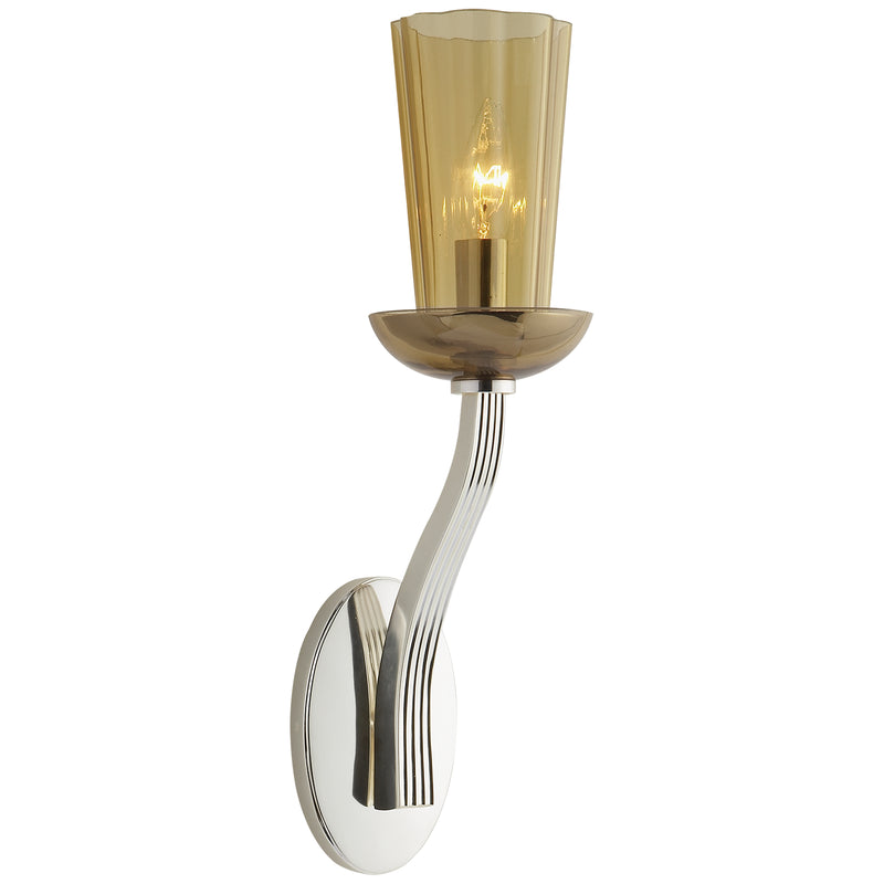 Visual Comfort Signature BBL 2032SS-AMB All Aglow Sconce, Soft Silver