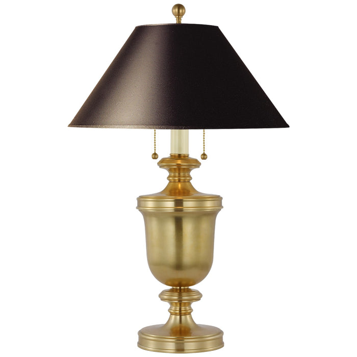 Visual Comfort Signature CHA 8172AB-B Two Light Table Lamp, Antique-Burnished Brass