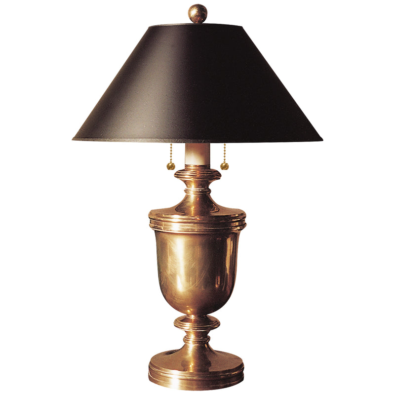 Visual Comfort Signature CHA 8172AB-B Two Light Table Lamp, Antique-Burnished Brass