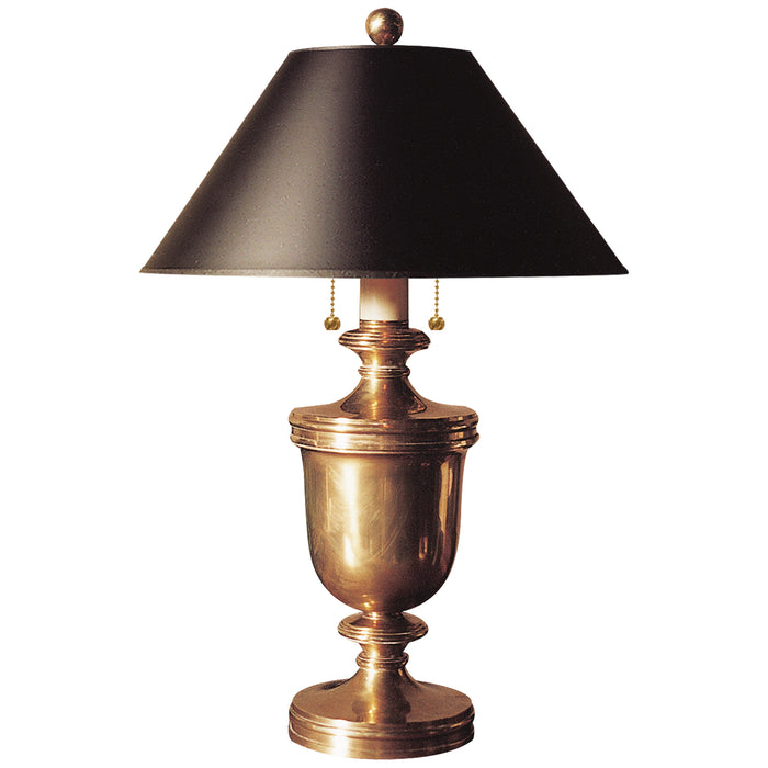 Visual Comfort Signature CHA 8172AB-B Two Light Table Lamp, Antique-Burnished Brass