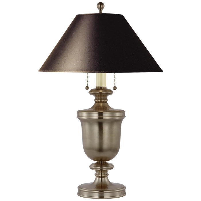 Visual Comfort Signature CHA 8172AN-B Two Light Table Lamp, Antique Nickel