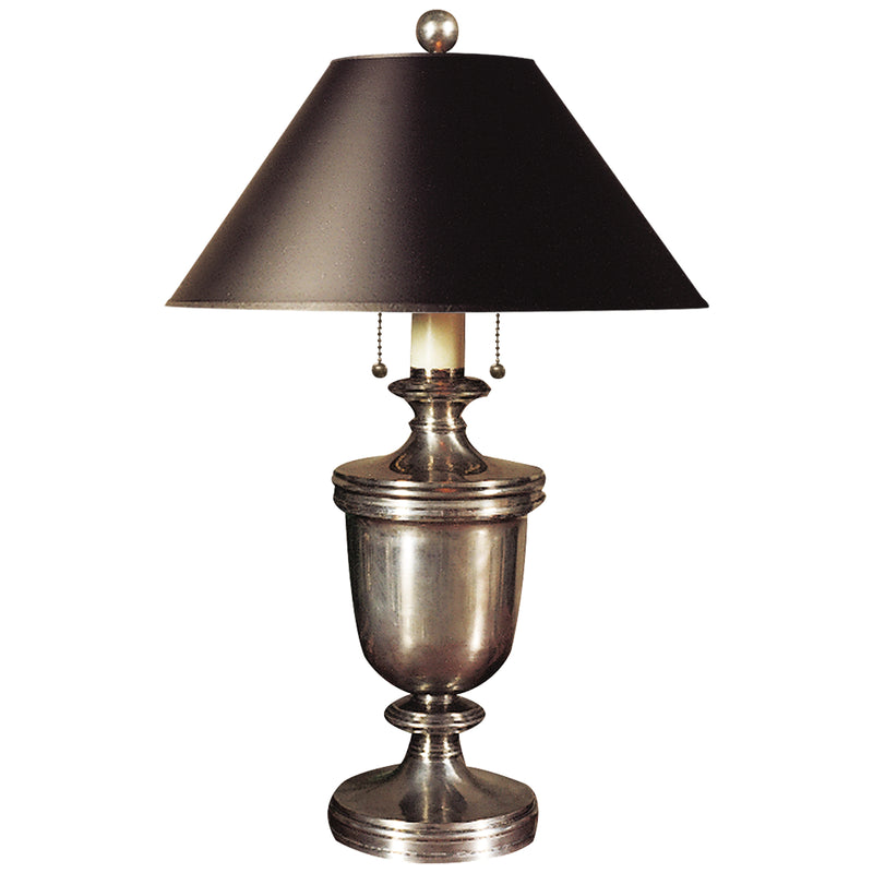 Visual Comfort Signature CHA 8172AN-B Two Light Table Lamp, Antique Nickel