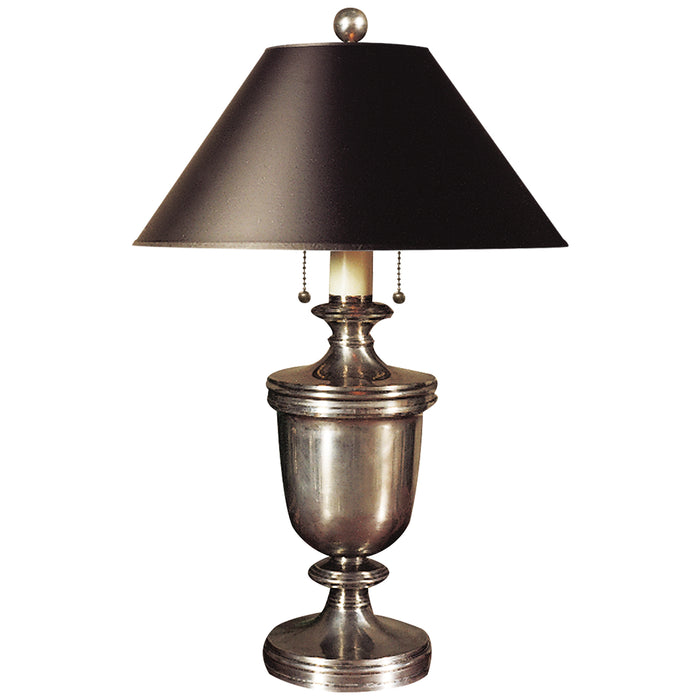 Visual Comfort Signature CHA 8172AN-B Two Light Table Lamp, Antique Nickel