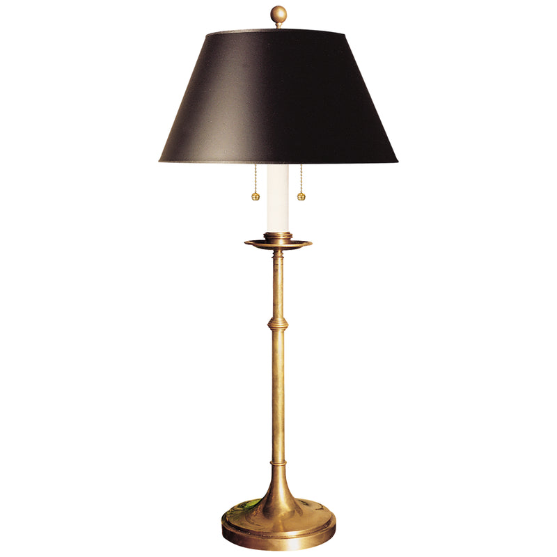 Visual Comfort Signature CHA 8188AB-B Two Light Table Lamp, Antique-Burnished Brass