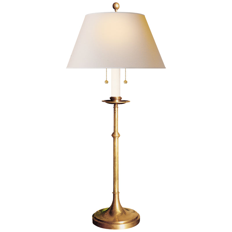 Visual Comfort Signature CHA 8188AB-NP Two Light Table Lamp, Antique-Burnished Brass