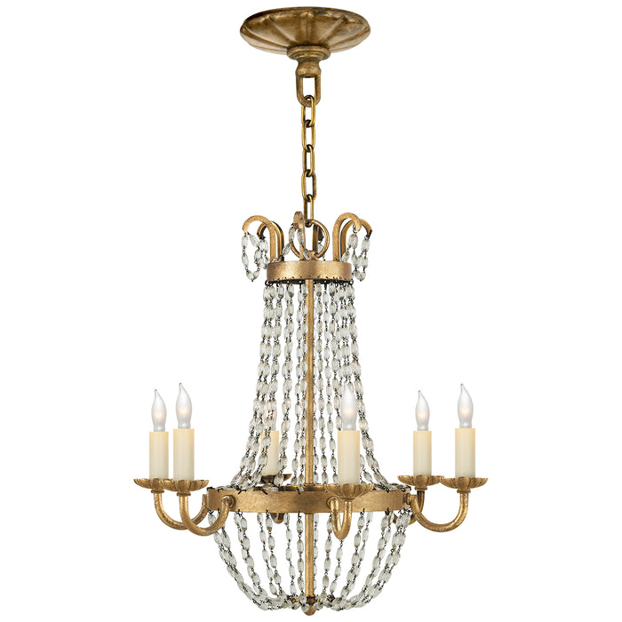 Visual Comfort Signature CHC 1407GI-SG Six Light Chandelier, Gilded Iron