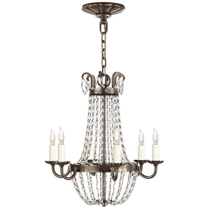 Visual Comfort Signature CHC 1407SHS-SG Six Light Chandelier, Sheffield Silver