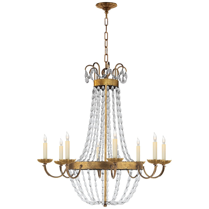 Visual Comfort Signature CHC 1408GI-SG Eight Light Chandelier, Gilded Iron (Display - Final Sale)
