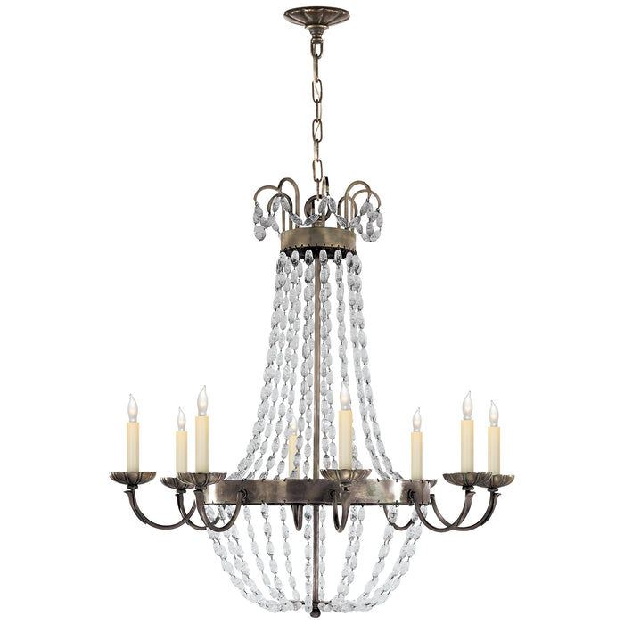Visual Comfort Signature CHC 1408SHS-SG Eight Light Chandelier, Sheffield Silver