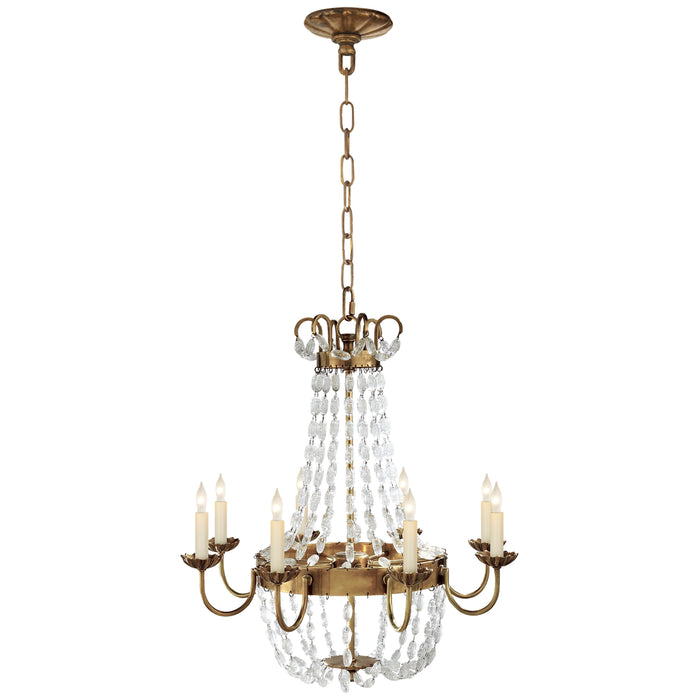 Visual Comfort Signature CHC 1426AB-SG Eight Light Chandelier, Antique-Burnished Brass