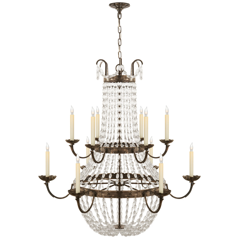 Visual Comfort Signature CHC 1508SHS-SG 12 Light Chandelier, Sheffield Silver