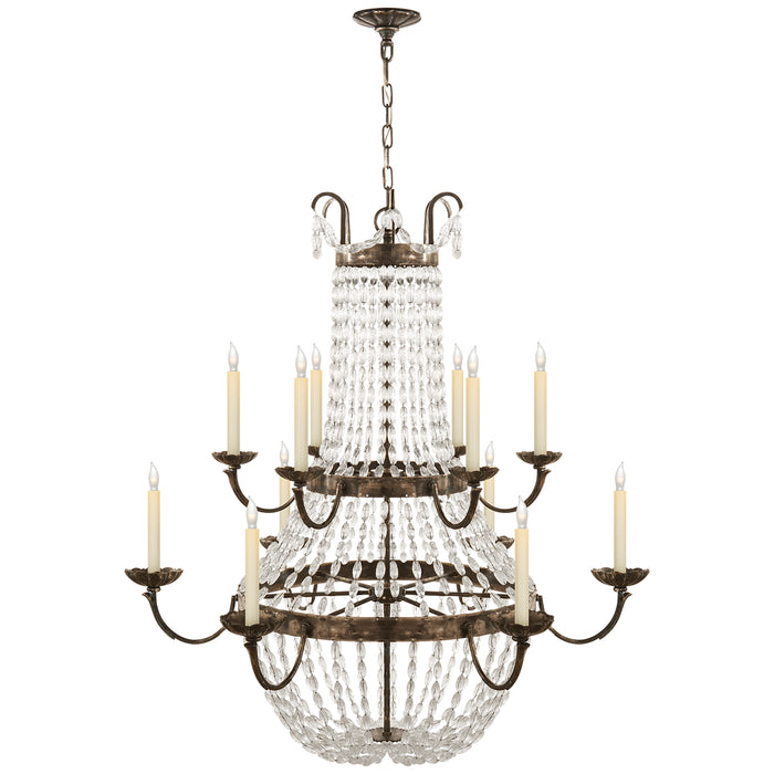 Visual Comfort Signature CHC 1508SHS-SG 12 Light Chandelier, Sheffield Silver