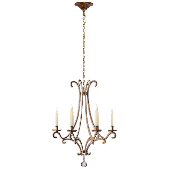 Visual Comfort Signature CHC 1552GI-CG Six Light Chandelier, Gilded Iron