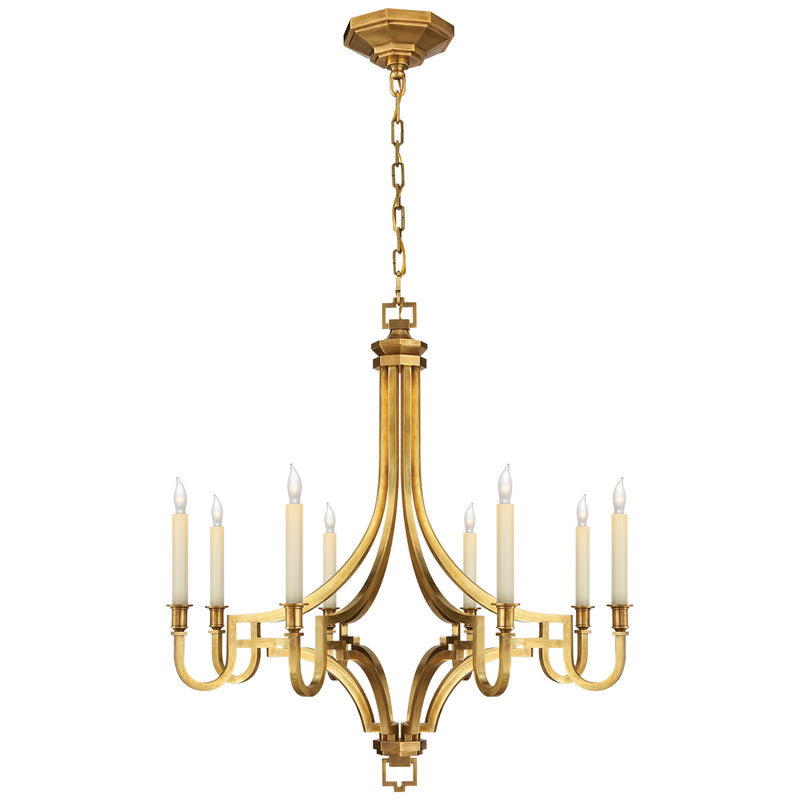 Visual Comfort Signature CHC 1561AB Eight Light Chandelier, Antique-Burnished Brass