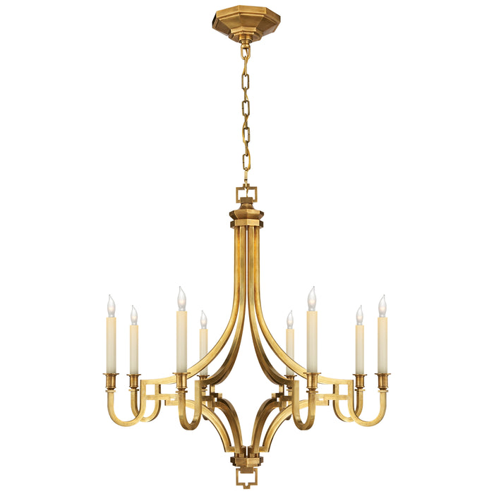 Visual Comfort Signature CHC 1561AB Eight Light Chandelier, Antique-Burnished Brass