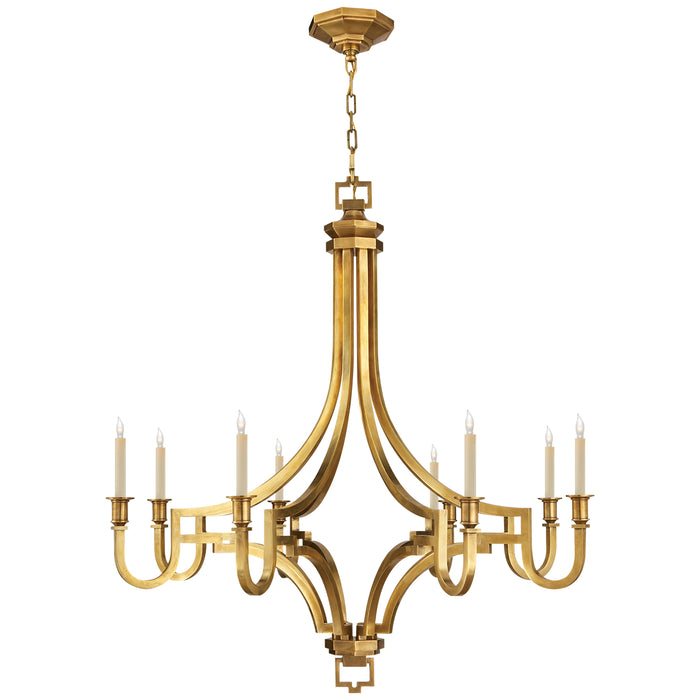 Visual Comfort Signature CHC 1562AB Eight Light Chandelier, Antique-Burnished Brass