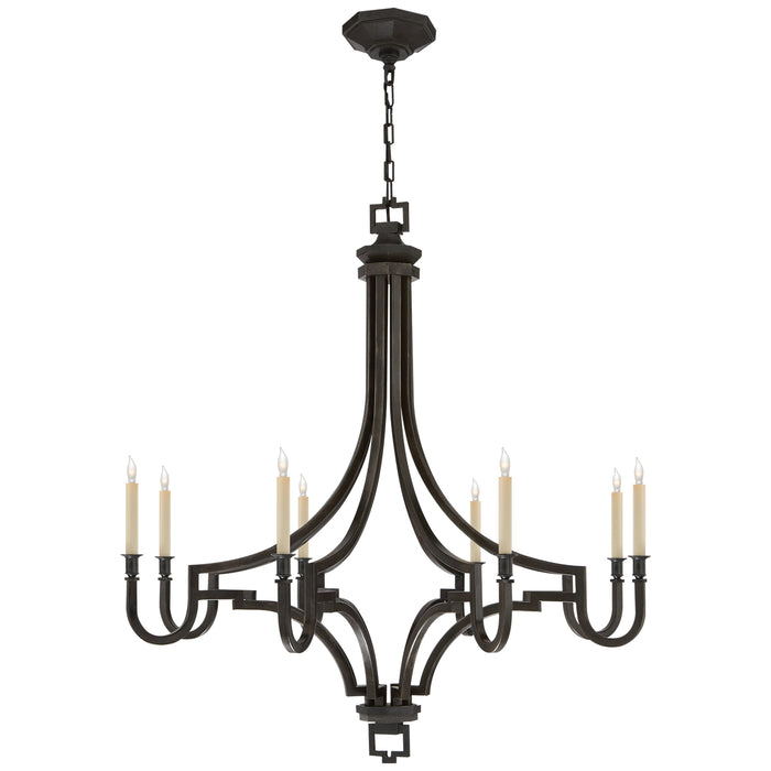Visual Comfort Signature CHC 1562AI Eight Light Chandelier, Aged Iron