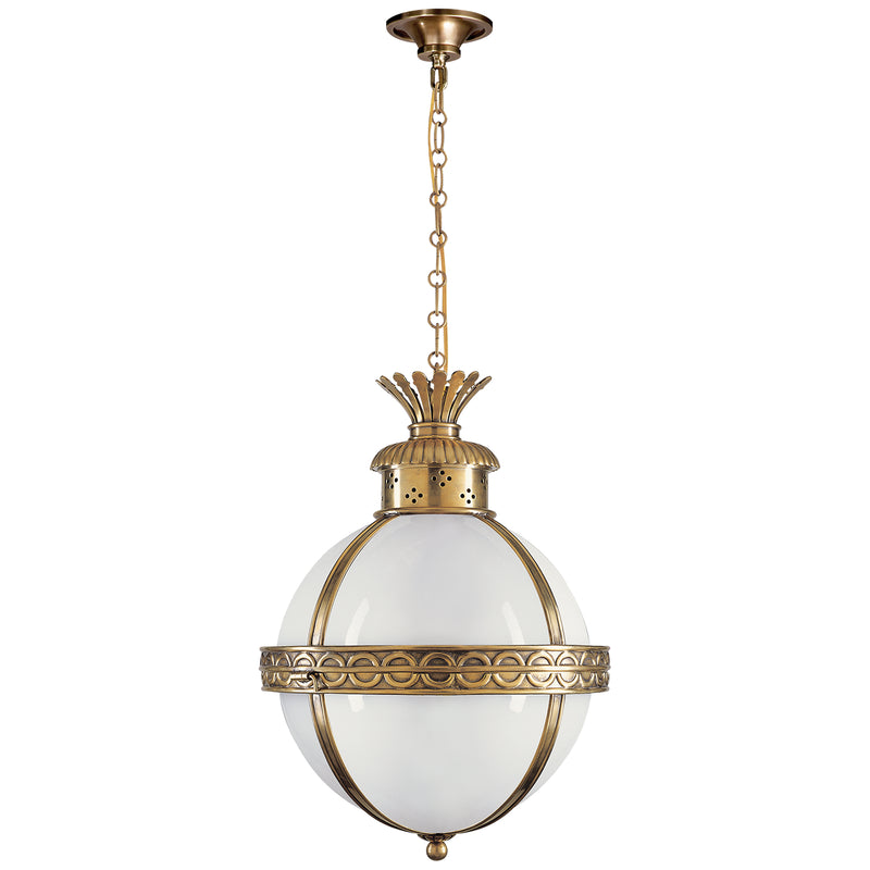 Visual Comfort Signature CHC 2111AB-WG Three Light Lantern, Antique-Burnished Brass