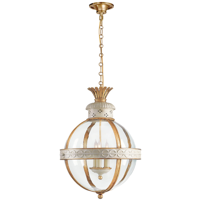 Visual Comfort Signature CHC 2111AW-CG Three Light Lantern, Antique White