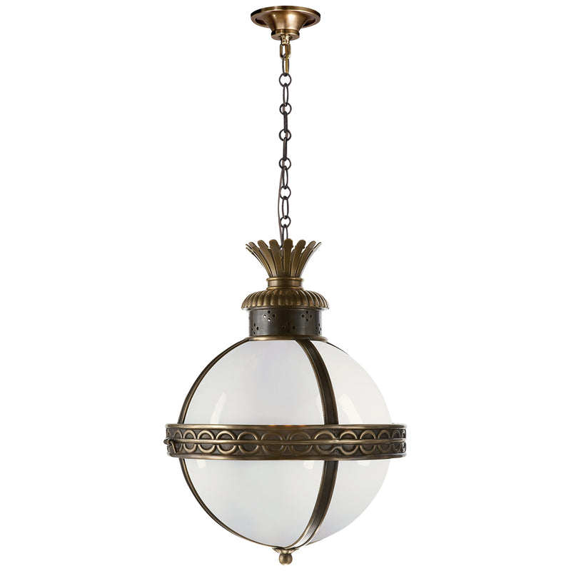 Visual Comfort Signature CHC 2111BZ/AB-WG Three Light Lantern, Bronze w/ Antique Brass