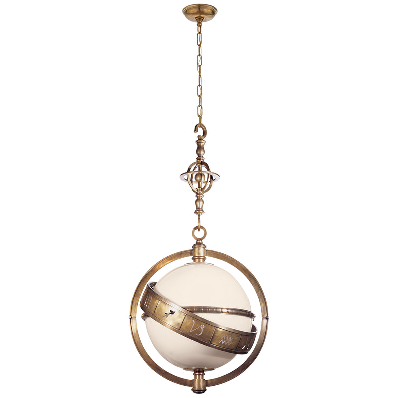 Visual Comfort Signature CHC 2112AB-WG Two Light Lantern, Antique-Burnished Brass