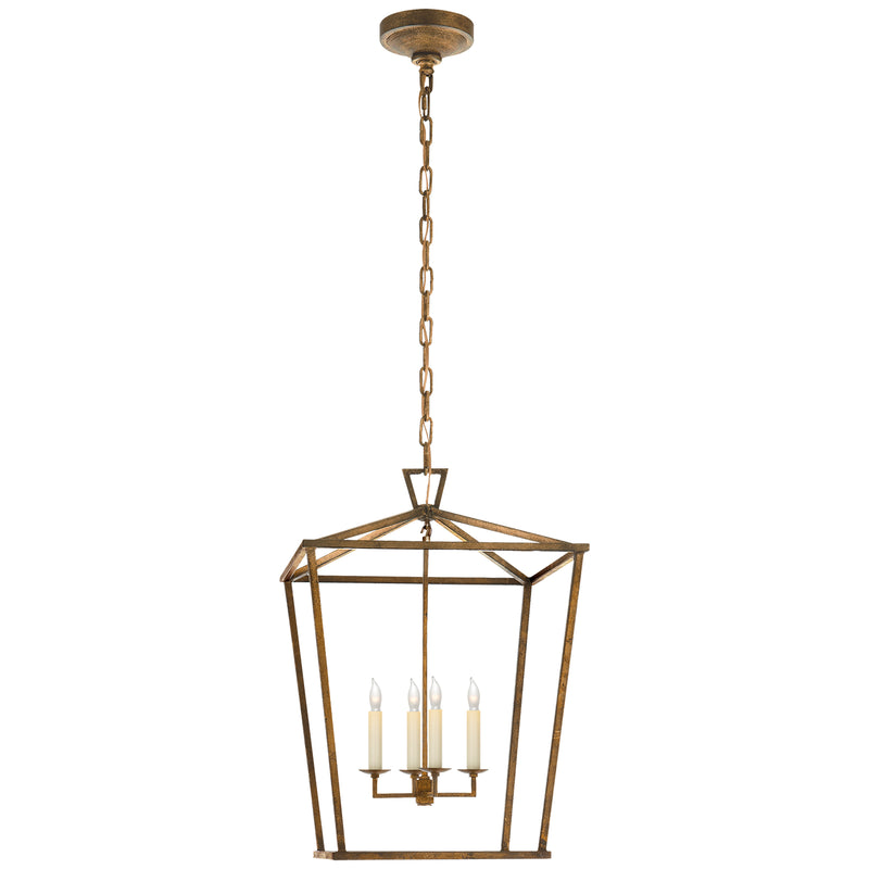 Visual Comfort Signature CHC 2165GI Four Light Lantern, Gilded Iron
