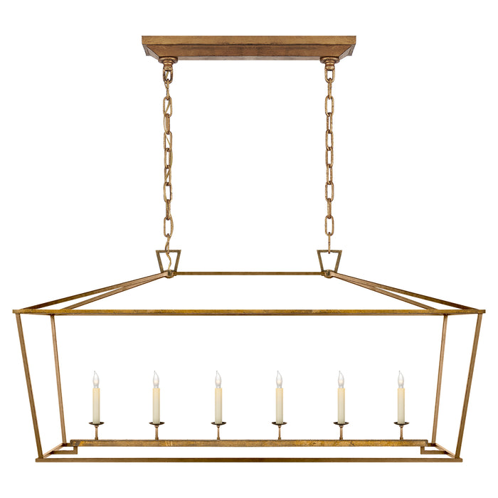 Visual Comfort Signature CHC 2166GI Six Light Lantern, Gilded Iron