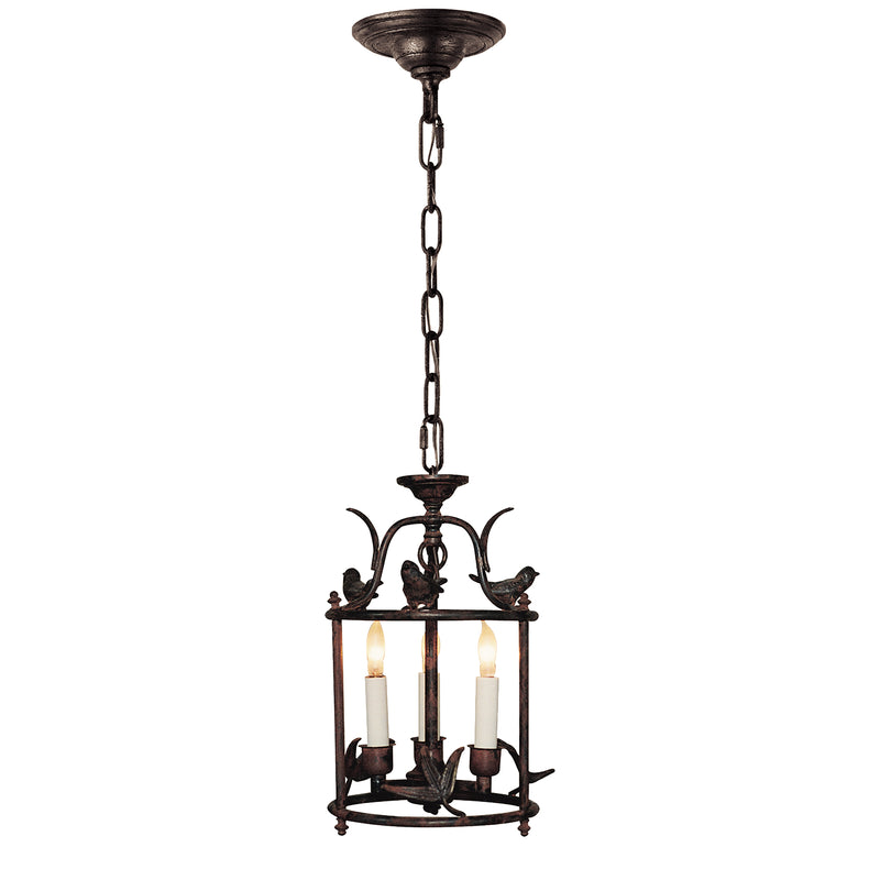 Visual Comfort Signature CHC 3109R Three Light Lantern, Hand Painted Rust Finish
