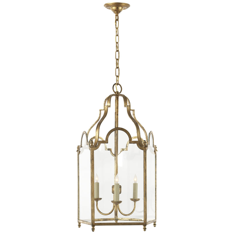 Visual Comfort Signature CHC 3414GI Three Light Lantern, Gilded Iron