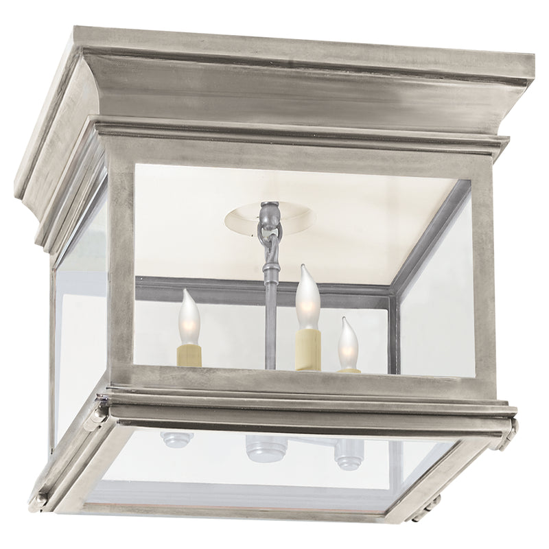 Visual Comfort Signature CHC 4128AN-CG Three Light Flush Mount, Antique Nickel