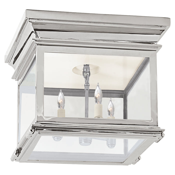 Visual Comfort Signature CHC 4128PN-CG Three Light Flush Mount, Polished Nickel