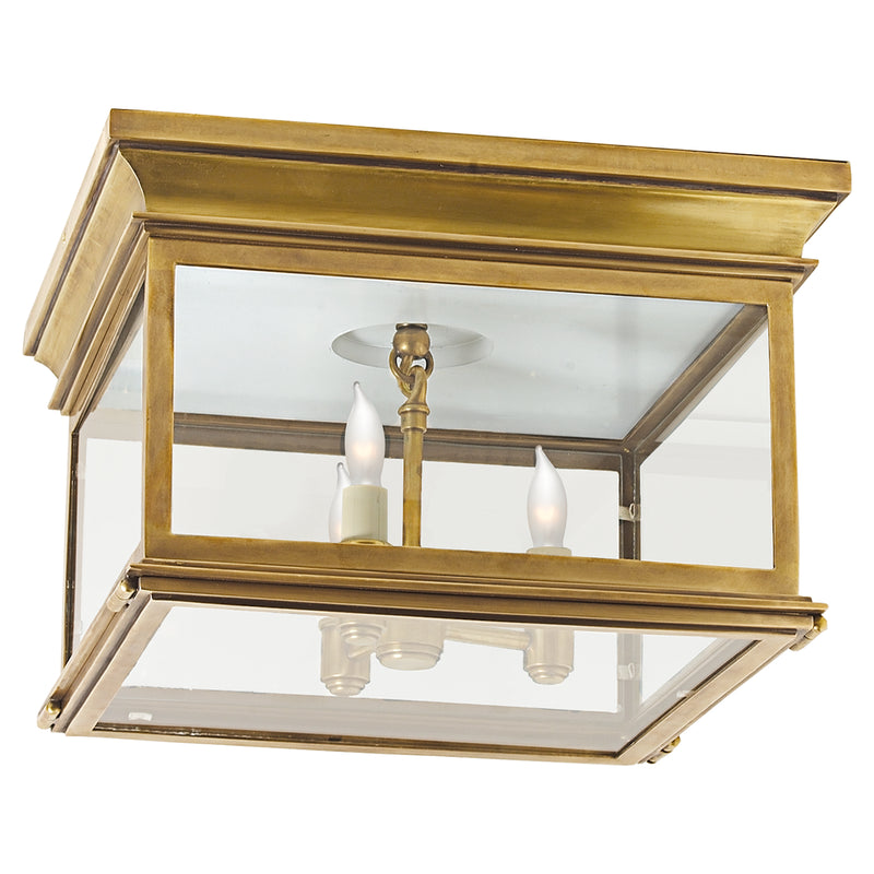 Visual Comfort Signature CHC 4129AB-CG Three Light Flush Mount, Antique-Burnished Brass