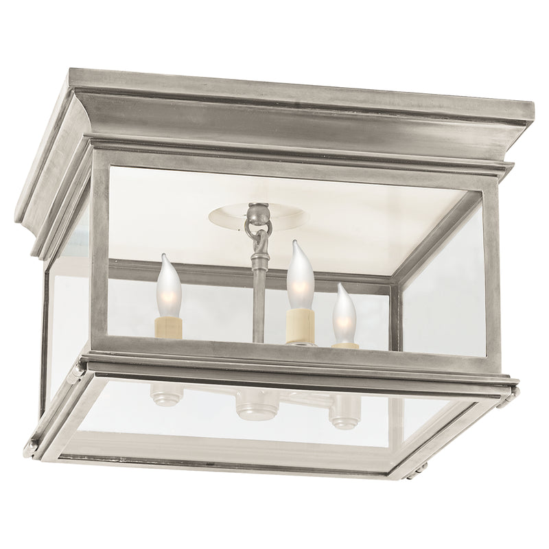 Visual Comfort Signature CHC 4129AN-CG Three Light Flush Mount, Antique Nickel