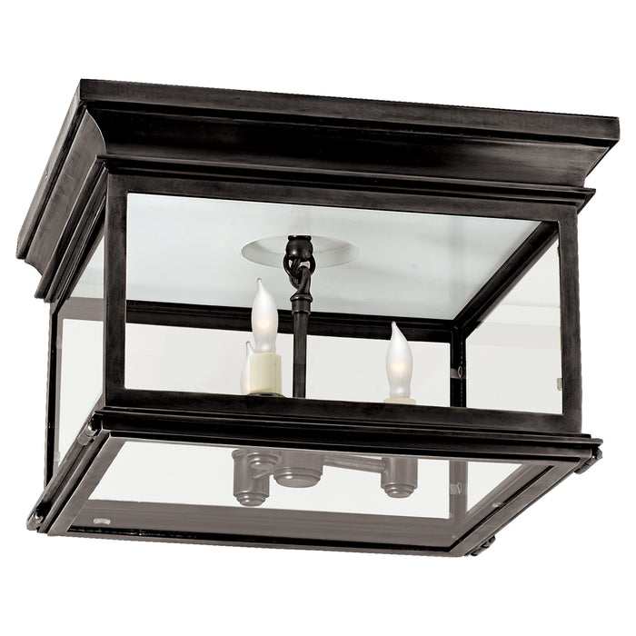 Visual Comfort Signature CHC 4129BZ-CG Three Light Flush Mount, Bronze