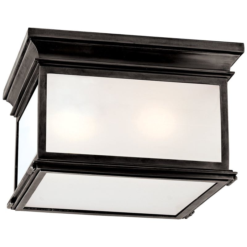Visual Comfort Signature CHC 4129BZ-FG Three Light Flush Mount, Bronze
