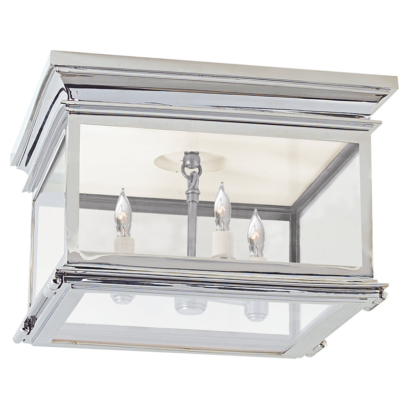 Visual Comfort Signature CHC 4129PN-CG Three Light Flush Mount, Polished Nickel
