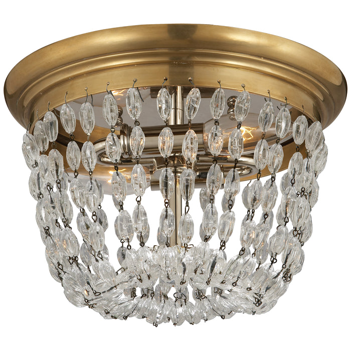 Visual Comfort Signature CHC 4206AB-SG Two Light Flush Mount, Antique-Burnished Brass