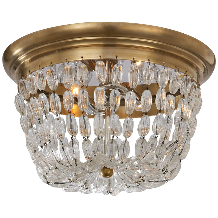 Visual Comfort Signature CHC 4207AB-SG Two Light Flush Mount, Antique-Burnished Brass