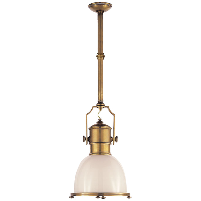Visual Comfort Signature CHC 5133AB-WG One Light Pendant, Antique-Burnished Brass