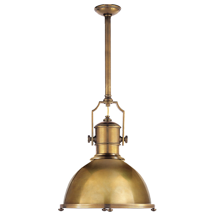 Visual Comfort Signature CHC 5136AB-AB One Light Pendant, Antique-Burnished Brass