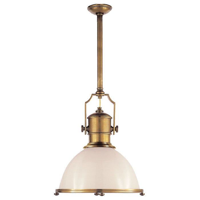 Visual Comfort Signature CHC 5136AB-WG One Light Pendant, Antique-Burnished Brass