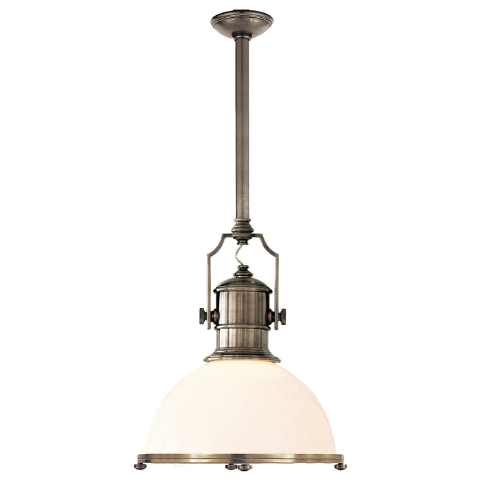 Visual Comfort Signature CHC 5136AN-WG One Light Pendant, Antique Nickel