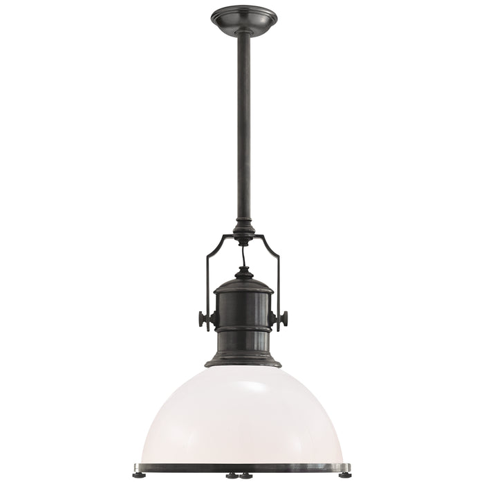 Visual Comfort Signature CHC 5136BZ-WG One Light Pendant, Bronze