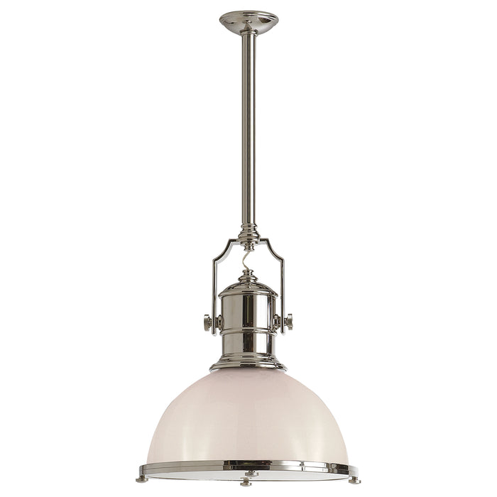 Visual Comfort Signature CHC 5136PN-WG One Light Pendant, Polished Nickel