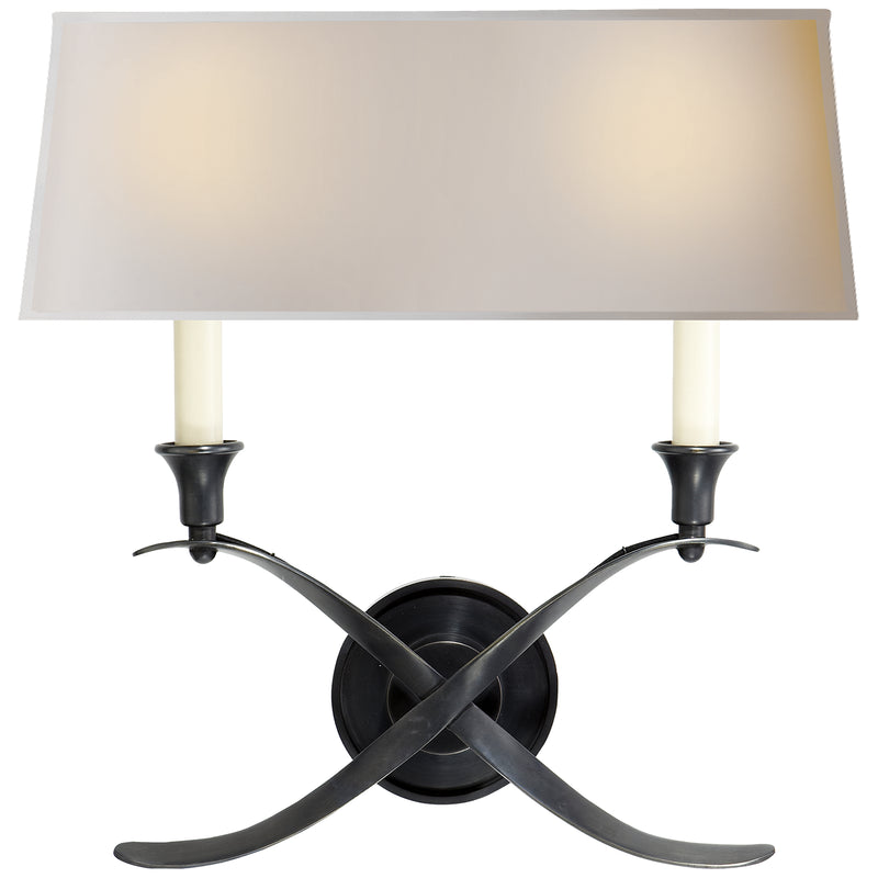 Visual Comfort Signature CHD 1191BZ-NP Two Light Wall Sconce, Bronze